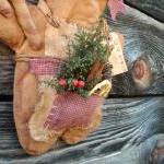 Christmas Primitive Grungy Gingerbread Decoration..
