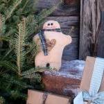Christmas Chubby Gingerbread Man Soft Sculpture..