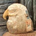 Primitive Bald Eagle With Rusty Bell And Handmade..