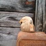 Primitive Bald Eagle With Rusty Bell And Handmade..
